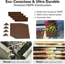 Raised Garden Bed - 1x1 ft Planter Box - Brown HDPE - No Tools Needed - DIY Kit for Urban Gardening, Flowers, Herbs & Vegetables - Made in The USA - 2 Pack by GreenHaven Gardens
