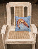 Cooked Shrimp Cool Blue Water Decorative Throw Pillow 14x14 Indoor Outdoor Accent Cushion, Fabric Cover with Insert for Sofa, Bed, Porch & Living Room