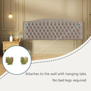 Linen Upholstered Headboard King/Cal King Size Latest Model Wall Mount, Bed Frame Mount, Featuring High-Density Sponge Padding, Luxury Texture Easy Assembly Comfort and Style-Linen by CozyNest Decor