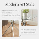 Modern Style Square Side Table with Tempered Glass Top and Metal Tubular Legs, Silver 20”Dx20”Wx22”H by CozyNest Decor