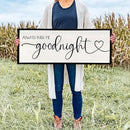 flowtorely Always Kiss Me Goodnight Wall Sign For Master Bedroom Above Bed Wall Decor 40''×15'' Large Rustic Solid Wood Frame For Farmhouse Couples Above bed Wall Art Decoration (Black) by CozyNest Decor