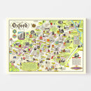 Vintage Map of Oxford, England 1949
