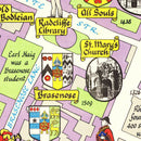 Vintage Map of Oxford, England 1949