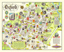 Vintage Map of Oxford, England 1949