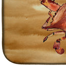 Cooked Crab Sandy Beach Dish Drying Mat Absorbent Dish Drying Mat Pad for Kitchen Counter Dish Drainer Mat for Countertop, 14 x 21", Multicolor