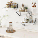 Heimlove Deep Floating Shelves for Wall, 12 Inch Deep Floating Shelves Set of 3, 16W x 12D Wood Wall Shelves, Wide Wood Shelves with Metal Bracket for Living Room, Kitchen, Office, Bedroom - White by CozyNest Decor