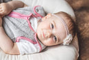 baby deedee Sleep Nest Teddy Baby Sleeping Bag, Gray Bubble Gum, Large (18-36 Month) by TinyTreasures Baby Boutique