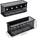 dedoot Magnetic Pencil Holder, Black Mesh Pen Organizer Strong Magnetic Storage Basket Organizes Pens, Pencils, Markers for Whiteboard, Locker, Fridge, Cubicle Desk, Offices 6.3x2.3x2.6inch by CozyNest Decor