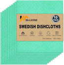 Swedish Dishcloths - 10 Pack Reusable Kitchen Dishcloths - Ultra Absorbent Dish Towels for Washing Dishes - Cellulose Sponge Cloth Cleaning Cloths - Green by CozyNest Decor