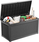 260 Gallon Waterproof Outdoor Storage Box,Large Resin Deck Box,Lockable Outside Storage Box Container for Patio Furniure,Garden,Tools (260 Gallon,Black) by GreenHaven Gardens