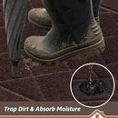 BEQHAUSE Dirt Trapper Door Mat 32" x 48", Doormat Non-Slip Entryway Rugs Washable, Dog Door Mat Stain Resistant and Absorbent Welcome Floor Mat for Front Back Door, Muddy Wet Shoes & Paws, Brown by CozyNest Decor