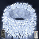Ollny Christmas Lights Outdoor 400LED 131FT, Cool White Fairy Lights with Remote 3 Timer, Plug in 8 Modes String Lights for Bedroom Indoor Outside House Party Xmas Decorations by GreenHaven Gardens