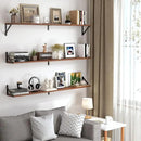 Heimlove 48 Inch Large Wall Bookshelves Set of 3, Wall Mounted Bookshelves,Heavy Duty Wooden Shelves for Living Room,Bedroom,Kitchen,Laundry Room Storage & Decor by CozyNest Decor