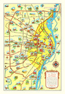 Vintage Map of St. Louis, Missouri 1940