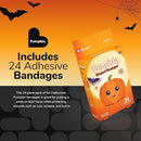 BioSwiss Bandages, Halloween Pumpkin Shaped Self Adhesive Bandage, Latex Free Sterile Wound Care, Fun First Aid Kit Supplies for Kids, 24 Count by TinyTreasures Baby Boutique