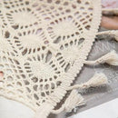 Sutuo Home Boho Curtain Crochet Dots Patchwork Semi-Blackout Bohemian Handmade Tassels, Rod Pocket Window Treatment Vintage Rustic Farmhouse Drapes for Living Bedroom, 1 Panel 59" W x 84" L, Beige by CozyNest Decor
