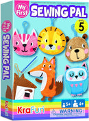 KRAFUN My First Sewing Animal for Kids, Beginner Art & Craft, 5 Easy Activities Stuffed Animal Dolls, Keyring Charms, Instructions & Felt Materials for Learn to Sew, Embroidery by TinyTreasures Baby Boutique