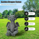 Garden Dragon Statue Decor - Meditation Dragon Sculpture Figurine Outdoor Decoration, Zen Yoga Garden Art Sculpture for Patio Lawn Yard Balcony Indoor Decor(Hands Flat) by CozyNest Decor