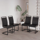 Modern Dining Chairs With High Back Upholstered Design Metal Legs by HouseOfZazla