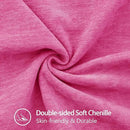 decorUhome Chenille Soft Throw Pillow Covers 20x20 Set of 2, Farmhouse Velvet Neutral Decorative Euro Pillow Covers with Stitched Edge for Couch Sofa Bed Home Decor, Hot Pink by CozyNest Decor