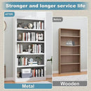 Bookcase, 5-Shelf Industrial Bookshelf, Large Storage Space, Adjustable Bookshelves, Perfect for Living Room, Home Office, Garage, Ideal for WFH Essentials & Home Office Upgrade by CozyNest Decor