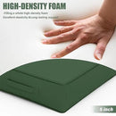 Patio Chair Cushions 24 X 24 X 5 Inch Waterproof Outdoor Seat Cushions for Patio Furniture, Outdoor Sofa Couch Pads with Ties & Handle, Set of 2, Green by GreenHaven Gardens