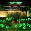Solar Eyeball Lights Outdoor, 4 Pack 32 LED Halloween Eyeball Lights Outdoor Waterproof 8 Modes Scary Eyeballs Swaying Lights, Eyeballs Halloween Decor for Outside Yard Garden Party (Green) by GreenHaven Gardens