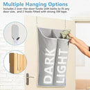 Hanging Laundry Hamper Bag XL 40x22", Space Saving over the Door Storage Bags, Behind the Door Hampers for Dirty Clothes & Wall Mounted Basket for Bathroom, Organizer for Small Room Spaces RV by CozyNest Decor