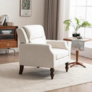 Kidol & Shellder White Oversized Accent Chair for Living Room Set of 2 Modern Reading Chair with Back Wide Upholstered Comfy Single Sofa Chair for Bedroom Lounge Side Corner Fabric Armchair by CozyNest Decor