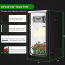 MELONFARM 32"x23"x63" Grow Tent, Double Transparent Viewing Door Indoor Grow Tent, Growing Tent with High Reflective Mylar & Floor Tray, Plant Tent for Indoor Hydroponics Growing by GreenHaven Gardens
