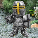 nezababy 8 pcs Knight Gnomes Guard Garden Statue Decoration Medieval Wee Crusader Battle Swordsman Fighting Outdoor Figurines Lawn Decor Resin (H) by GreenHaven Gardens