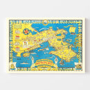 Vintage Map of Newport, Rhode Island 1945