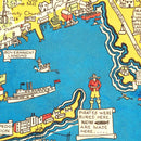 Vintage Map of Newport, Rhode Island 1945