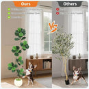 GarveeHome Fiddle Leaf Fig Artificial Tree with White Planter,6ft Faux Plants Indoor with Moss, Fake Rubber Tall Fake Floor Plant in Pot - Artificial Trees for Home Office Living Room Decor by CozyNest Decor