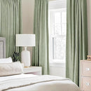 MIULEE Linen Texture Curtains for Bedroom Solid 100% Blackout Thermal Insulated Sage Green Curtains Grommet Room Darkening Curtains/Draperies for Living Room Nursery 52x84 Inch (2 Panels) by TinyTreasures Baby Boutique