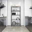 Seville Classics UltraDurable Heavy Duty NSF Solid Steel Wire Rack Storage Unit, Organizer for Garage, Warehouse, Office, Restaurant, Classroom, Kitchen, Black, 5-Tier Shelving, 36" W x 18" D by CozyNest Decor