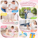 Baby Lounger - Baby Lounger for Newborn 0-24 Months, Breathable and Soft Cotton Cover Baby Nest, Portable Cozy Tummy Time Lounger for Home and Travel, Ideal Baby Essentials & Shower Gifts by TinyTreasures Baby Boutique