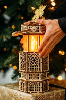 Wood Trick Antique Lantern Luminous LED 3D Wooden Puzzles for Adults and Kids to Build - 2-Mode Lighting - Engineering DIY Project Mechanical 3D Puzzle Model Kits for Adults by TinyTreasures Baby Boutique