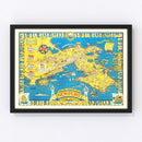 Vintage Map of Newport, Rhode Island 1945