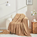 CozeCube Check Knit Throw Blanket, Beige Checkered Throw for Couch, Decorative Christmas Soft Cozy Warm Knitted Blanket for Bed Sofa Living Room, 60"X80" by CozyNest Decor
