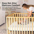 Waterproof Crib Mattress Protector Cover Fitted - 2-Pack Quiet Baby Crib Mattress Pad Sheets, 52" x 28" Soft Quilted Cotton Baby Sheet, Machine Washable, Easy Fit, Durable(Soft White/Mavy) by TinyTreasures Baby Boutique