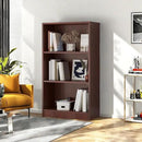 Bookshelf, Open Modern Bookshelf, 3 Shelf Bookcase with Freestanding Display Storage, Wooden Book Shelf for Bedroom, Living Room, Dinning Room, Office,Deep Brown by CozyNest Decor