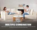 Modular Sectional Sofa 3-Seater Modular Couch with Deep Seat Memory Foam Cloud Chair with Pillows Oversized Sectional Sofa for Living Room Bedroom (Strip White, 3-Seater) by CozyNest Decor