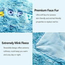 GONAAP Fuzzy Faux Fur Throw Blanket Twin Size Tie-dye Ocean Blue Super Soft Cozy Plush Fuzzy Shaggy Blanket for Couch Sofa Bed (Tie-dye Ocean Blue, Twin(60"x80")) by CozyNest Decor