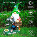 mopha Garden Gnomes Statues Outdoor Decor with Watering Can Solar Lights Resin Figurines Outside Decoration for Patio Yard Lawn Porch Ornaments Clearance Gardening Gift by GreenHaven Gardens