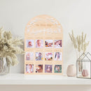 God Bless My First Year Photo Board - 1st Holy Communion Monthly Photos Display,God Bless 1 To 12 Months Photo Wooden Board,Baby Baptism Party Milestone Photos,Wooden Cross Photo Board (God Bless) by TinyTreasures Baby Boutique