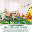 Kids Carpet Playmat Rug 5 x 7 ft Player Car Rug, City Life Traffic Road Map Mat Educational Game Area Mat for Toddler Children Playroom Classroom Bedroom(Green) by CozyNest Decor