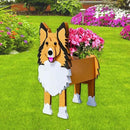 Sheltie Dog Planter Plant Pots,Cute Garden Dog Flower Planter,Large Dog Planters Birthday Gifts for Women,Office,Indoor/Outdoor Decor(9.84 * 7.87 * 17in) by GreenHaven Gardens
