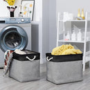 Bidtakay Storage Baskets Extra Large Baskets for Organizing Grey Rectangle Laundry Basket Linen Fabric Bins Set of 2 Clothes Baskets for Closet Shelves Hallway Bedroom Toy Organizer 17x12x15 In by TinyTreasures Baby Boutique