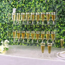 Tableclothsfactory 25" Clear Acrylic 2-Tier Wine Glass Stemware Rack, Champagne Flute Holder with Stand by CozyNest Decor